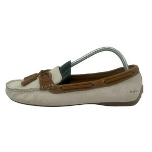 BOC Born Concept Alena Loafer Flat Shoe Women 10 White Leather Driving Moccasin